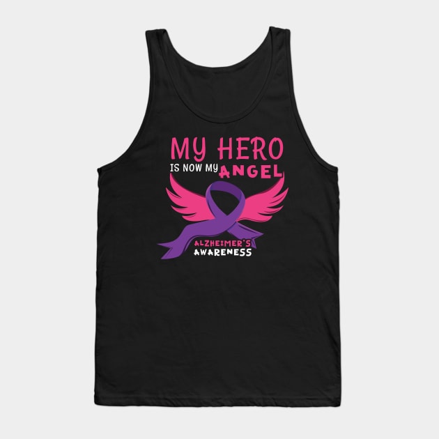 Hero Angel Alzheimer Alzheimers Awareness Tank Top by CrissWild